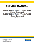 NEW HOLLAND T6030 T6050 T6070 T6080 T6090 POWER RANGE COMMAND