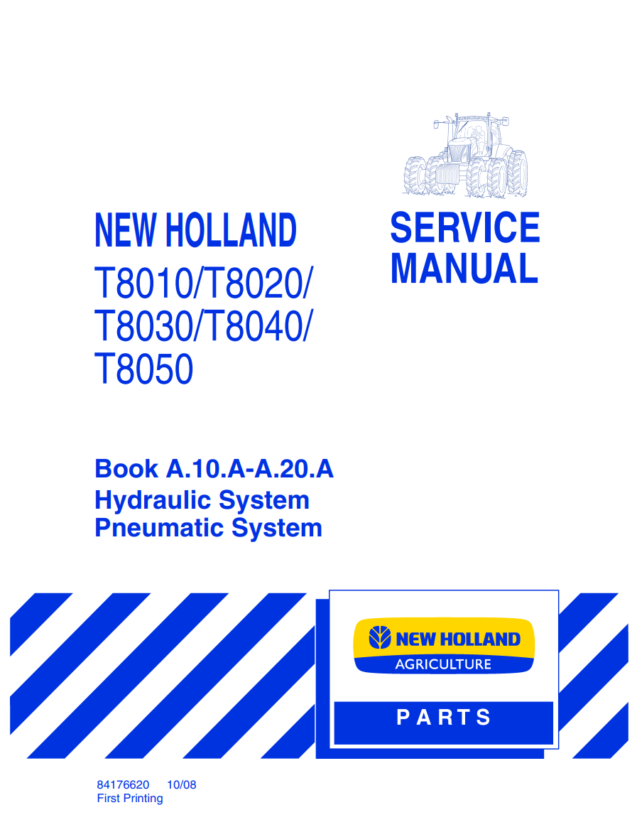 NEW HOLLAND T8010 T8020 T8030 T8040 T8050 NORTH AMERICA TRACTOR