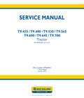 NEW HOLLAND T9.435 T9.480 T9.530 T9.565 T9.600 T9.645 T9.700 TRACTOR
