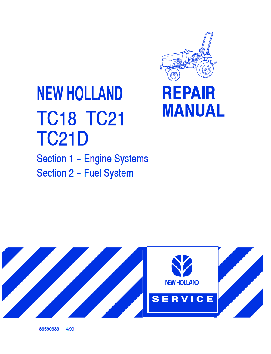 NEW HOLLAND TC18 TC21D TC24D TRACTOR