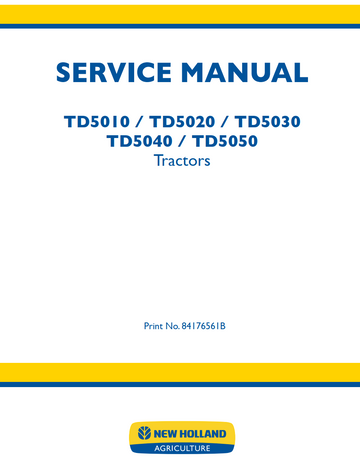 NEW HOLLAND TD5010 TD5020 TD5030 TD5040 TD5050 TRACTOR