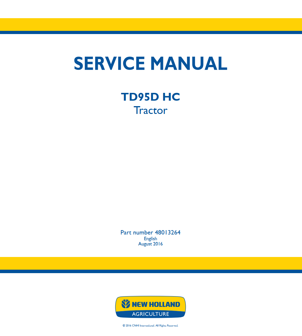 NEW HOLLAND TD95D HC TRACTOR