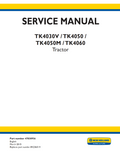 NEW HOLLAND TK TK4030V TK4050 TK4050M TK4060 CRAWLER TRACTOR