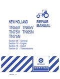 NEW HOLLAND TNV TNN SERIES TN55V TN65V TN75V TN65N TN75N 