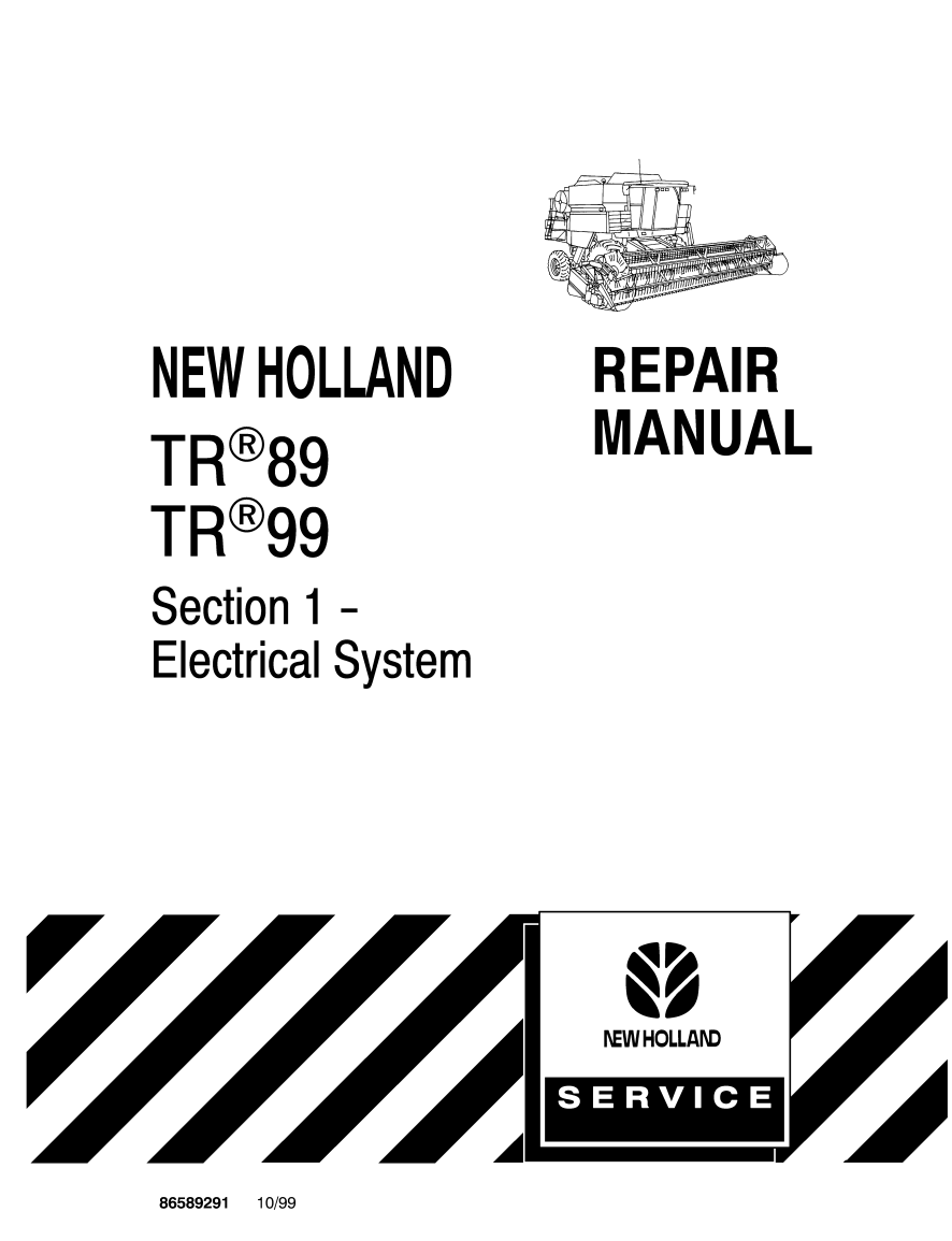 NEW HOLLAND TR TR89 TR99 COMBINE HARVESTER