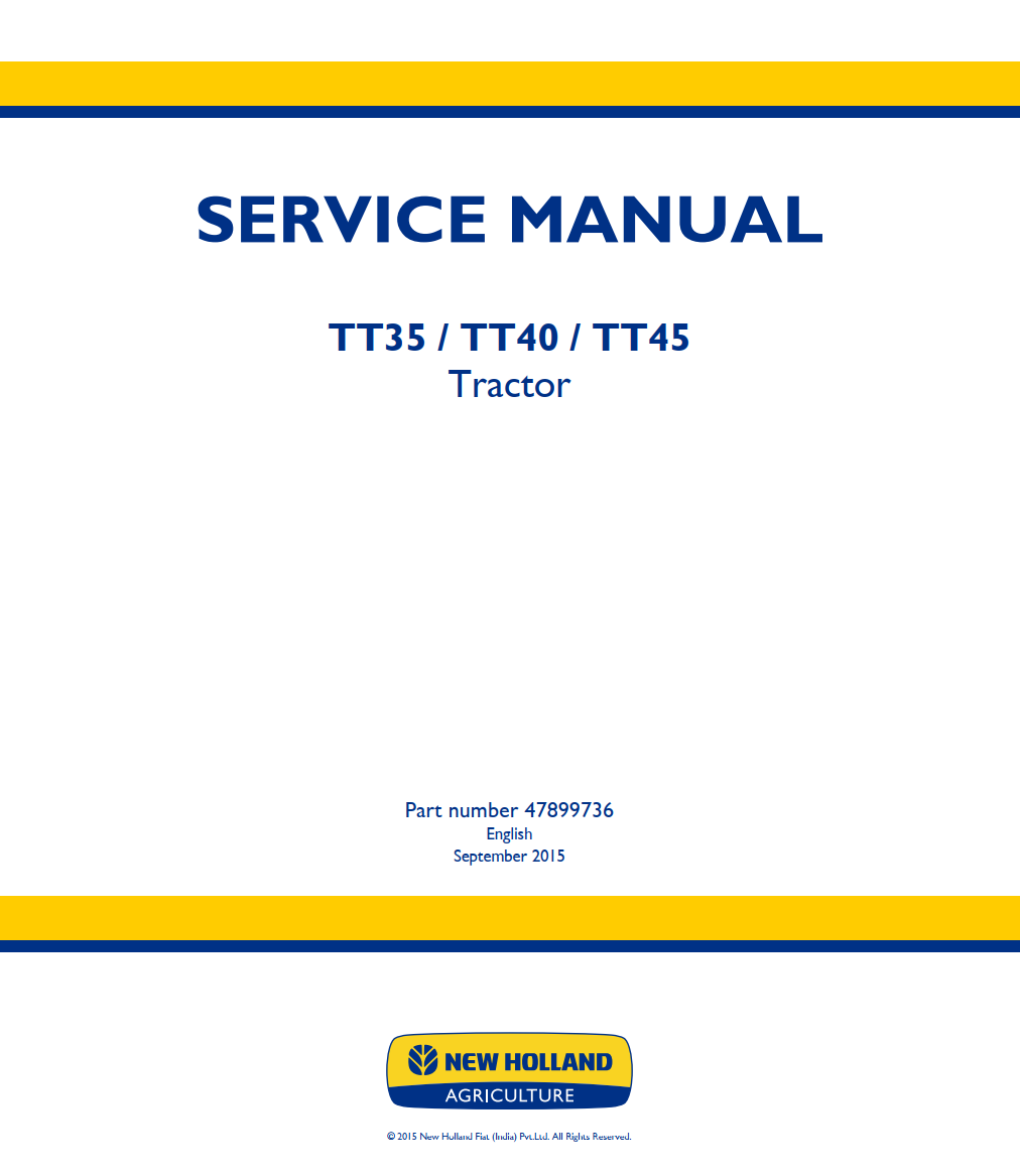 NEW HOLLAND TT35 TT40 TT45 2WD 4WD TRACTOR