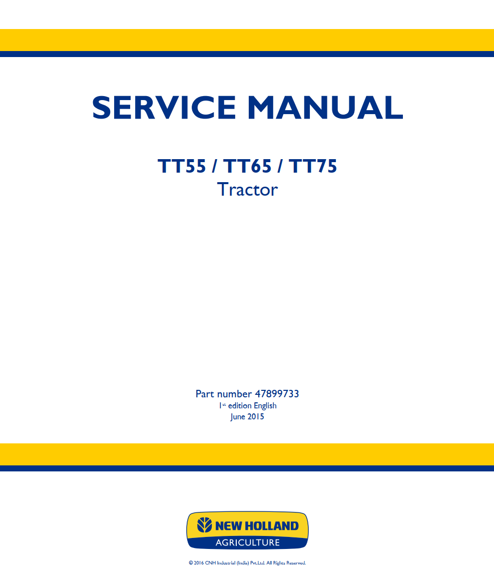 NEW HOLLAND TT SERIES TT55 TT65 TT75 2WD 4WD TRACTOR