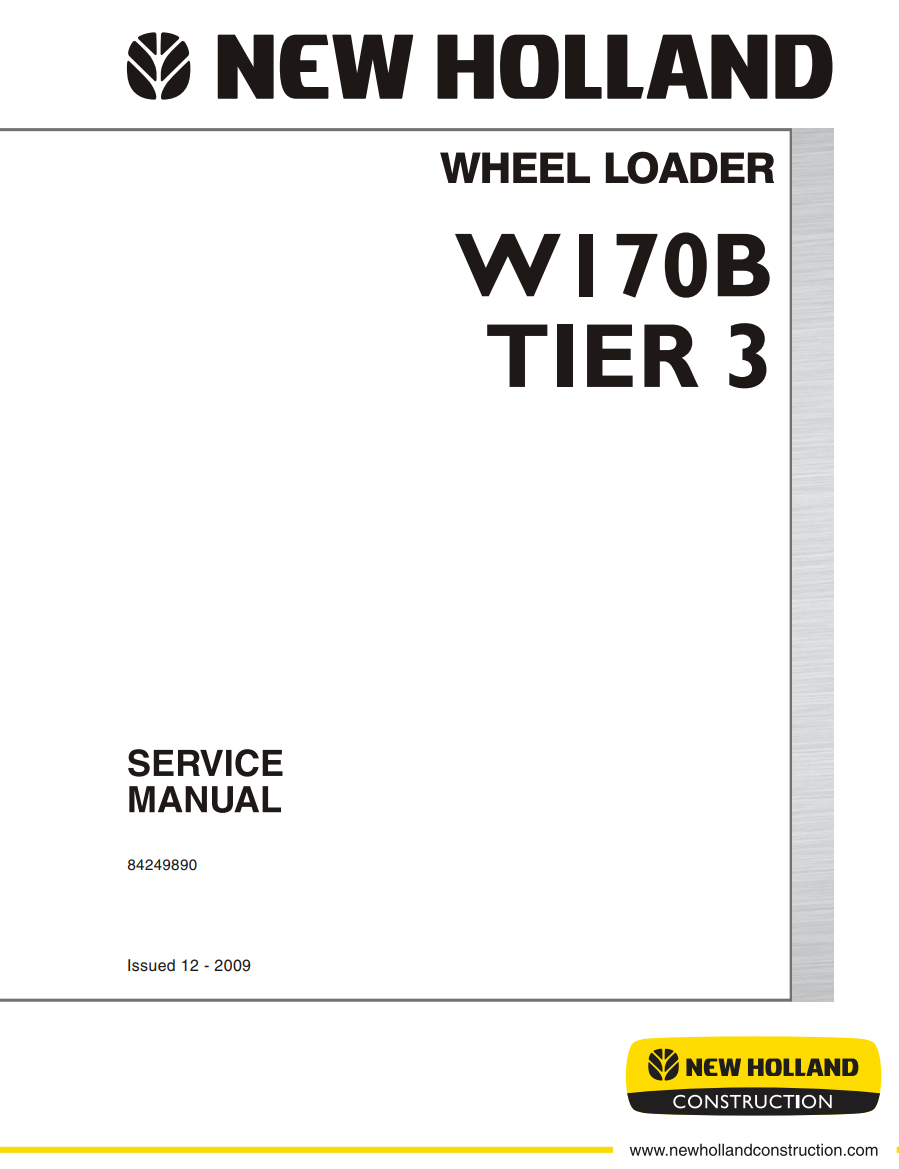 NEW HOLLAND W170B TIER 3 III WHEEL LOADER