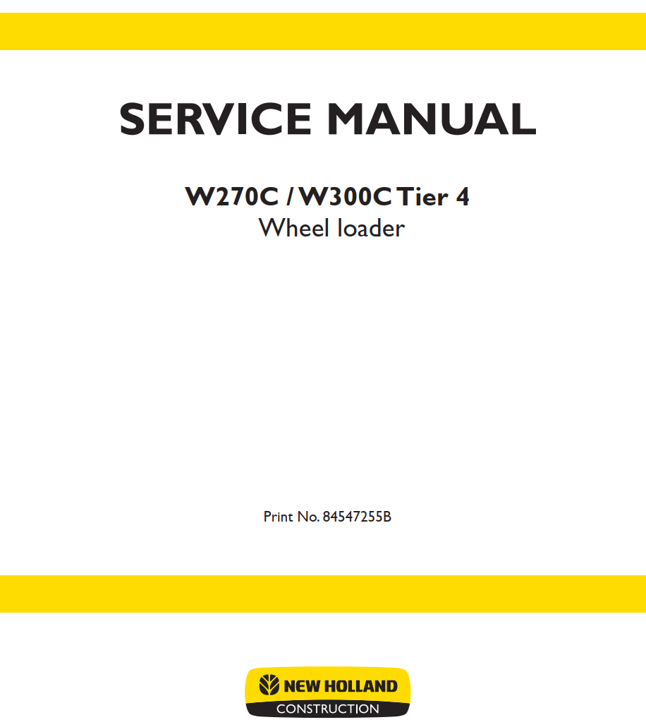 NEW HOLLAND W270C W300C TIER 4 WHEEL LOADER