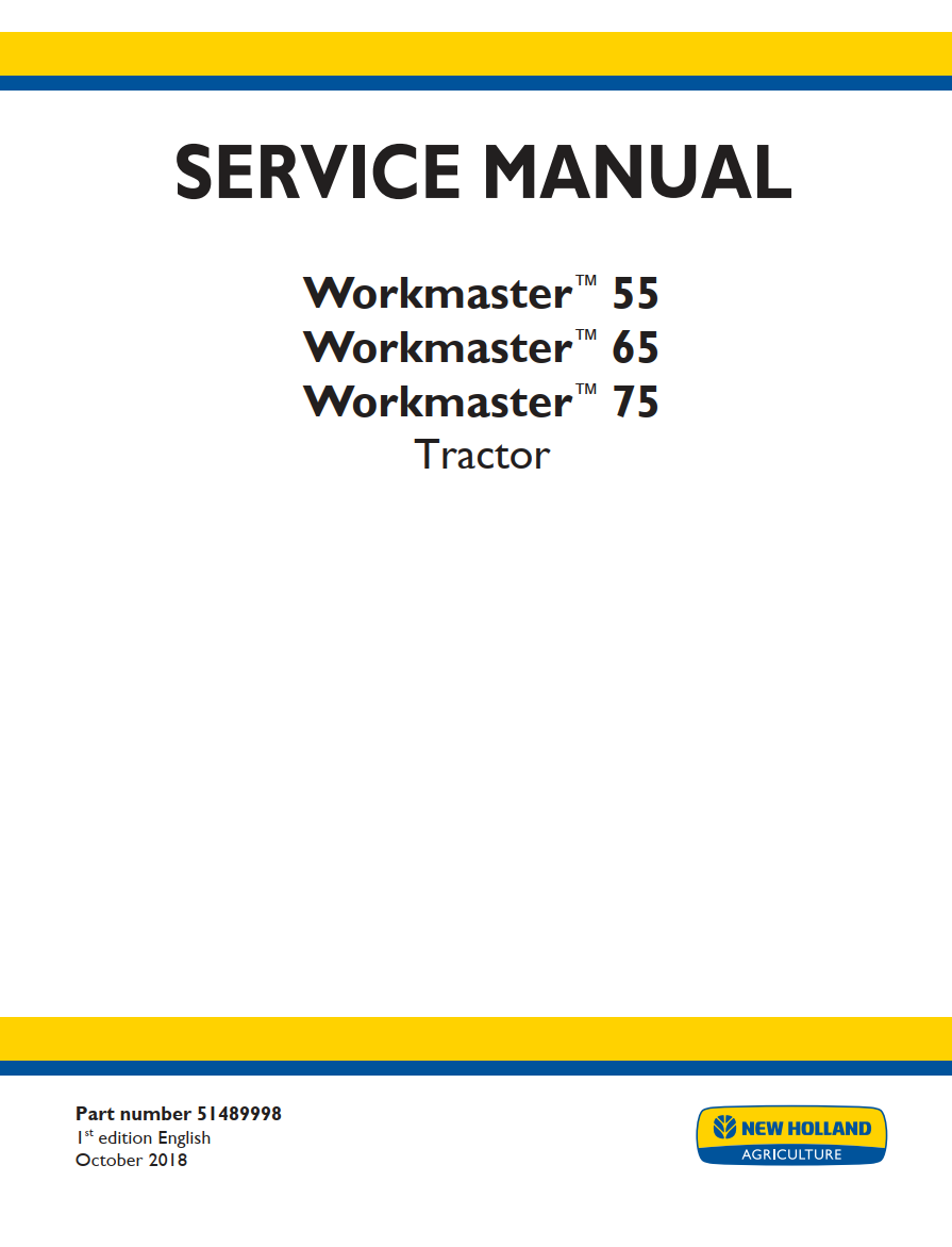 NEW HOLLAND WORKMASTER 55 65 75 UTILITY TRACTOR