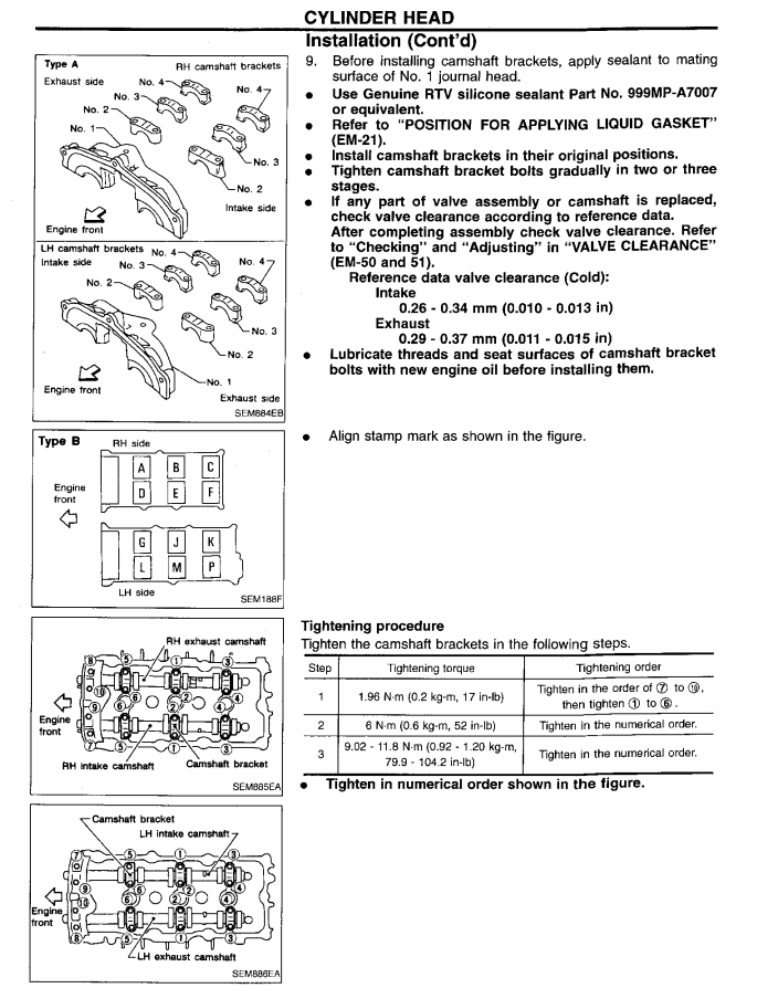 NISSAN MAXIMA A32 3.0L V6 1995-1999