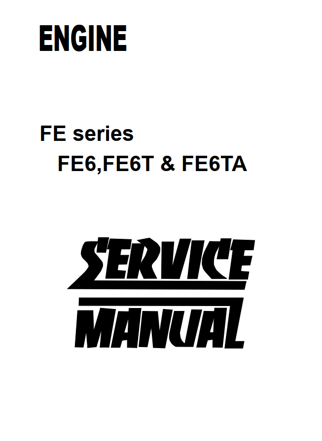 NISSAN UD FE6 FE6T FE6TA FE SERIES DIESEL ENGINE