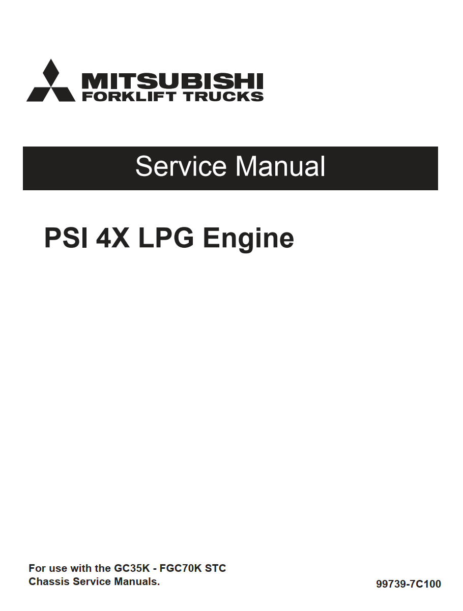 PSI 4X LPG ENGINE MANUAL MANUAL