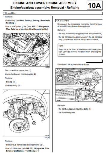 RENAULT CLIO X65 1.4L 1.6L 2.0L 2001-2006 ENGINE