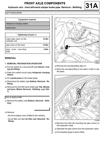 RENAULT CLIO X85 1.2L 1.4L 1.5L 1.6L 2.0L 2005-2012