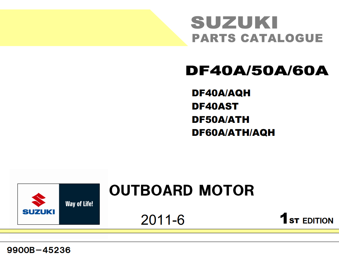 SUZUKI DF40A DF50A DF60A PARTS CATALOG