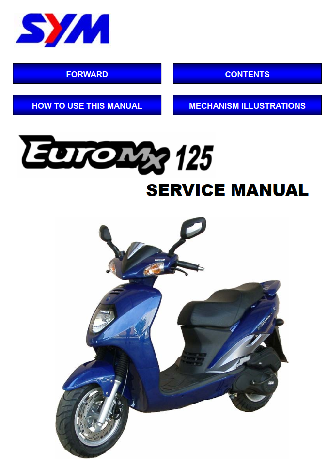 SYM EURO MX 125 125CC SCOOTER BIKE