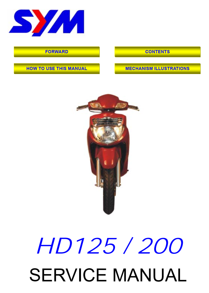 SYM HD200 HD 200 SCOOTER BIKE
