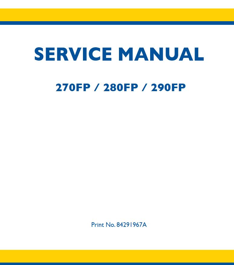 NEW HOLLAND 270FP 280FP 290FP FORAGE PICKUP HEADER
