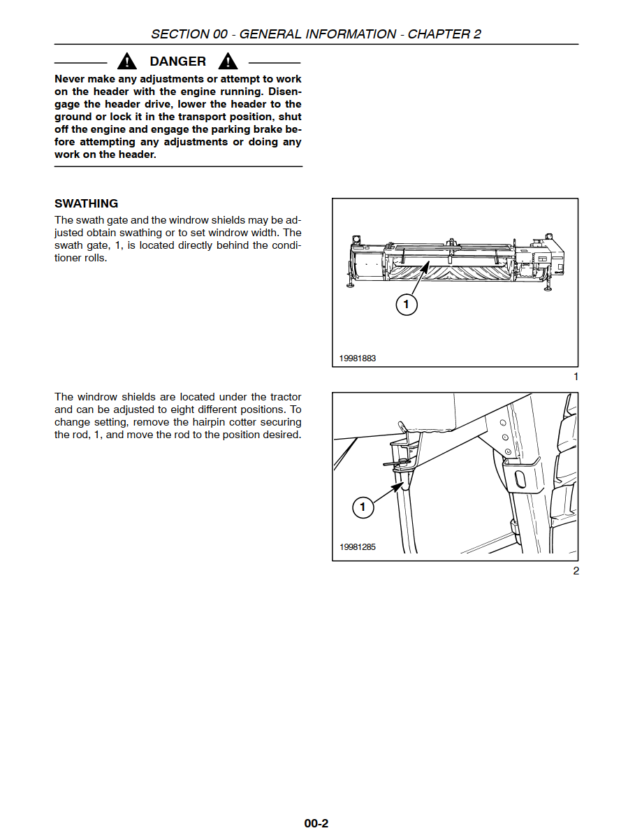 NEW HOLLAND 2355 2358 AUGER HEADER