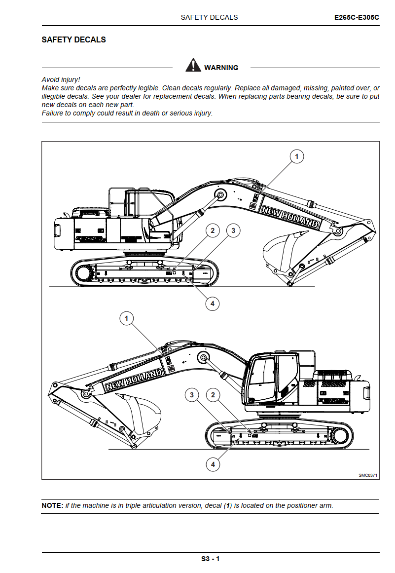 NEW HOLLAND E265C E305C TIER 4 IV CRAWLER EXCAVATOR