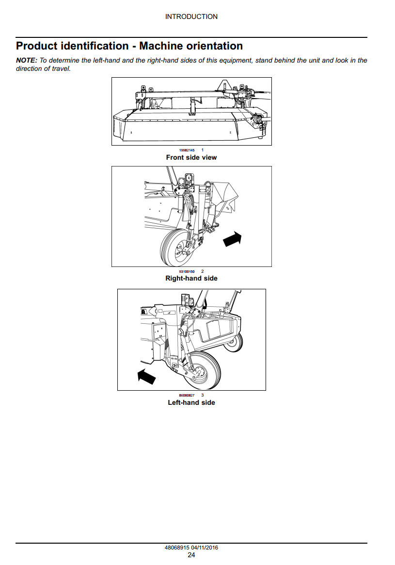 NEW HOLLAND H7220 H7320 DISCBINE MOWER CONDITIONER