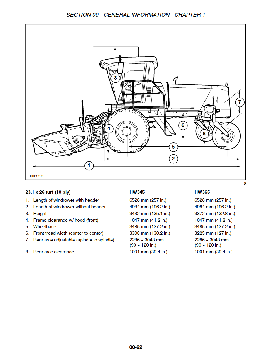 NEW HOLLAND HW345 HW365 SELF PROPELLED WINDROWER