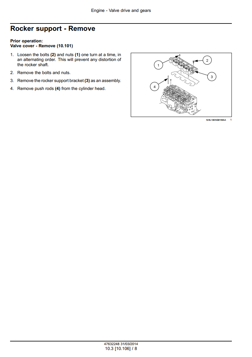 NEW HOLLAND N843 H N843L N844 LT N844L N844T ISM TIER 3 ENGINE SERVICE MANUAL