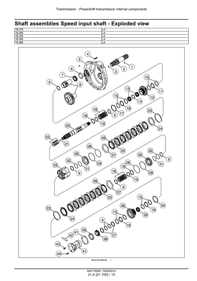 NEW HOLLAND T8.270 T8.295 T8.325 T8.355 T8.385 TRACTOR