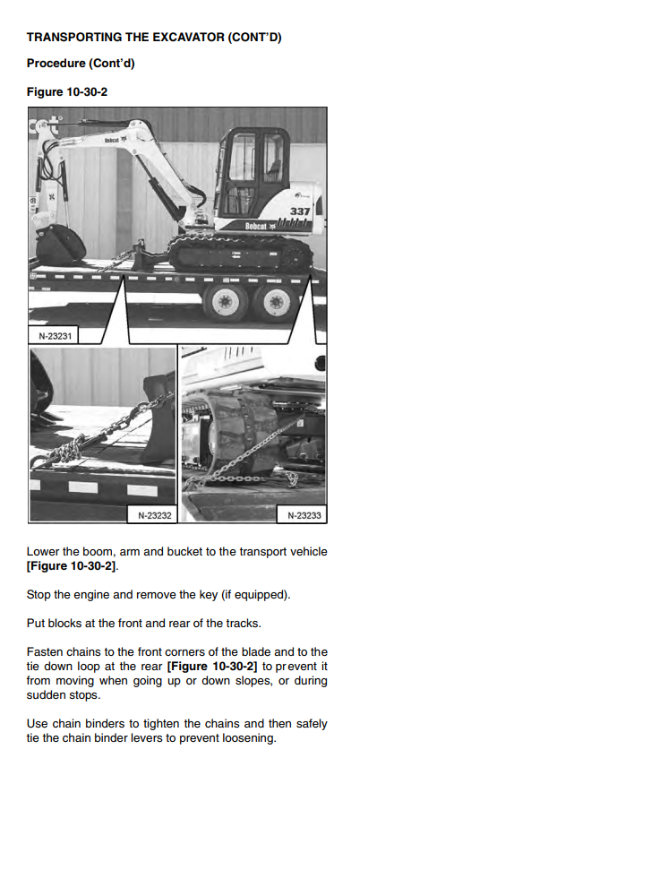 BOBCAT D SERIES 337 341 COMPACT EXCAVATOR