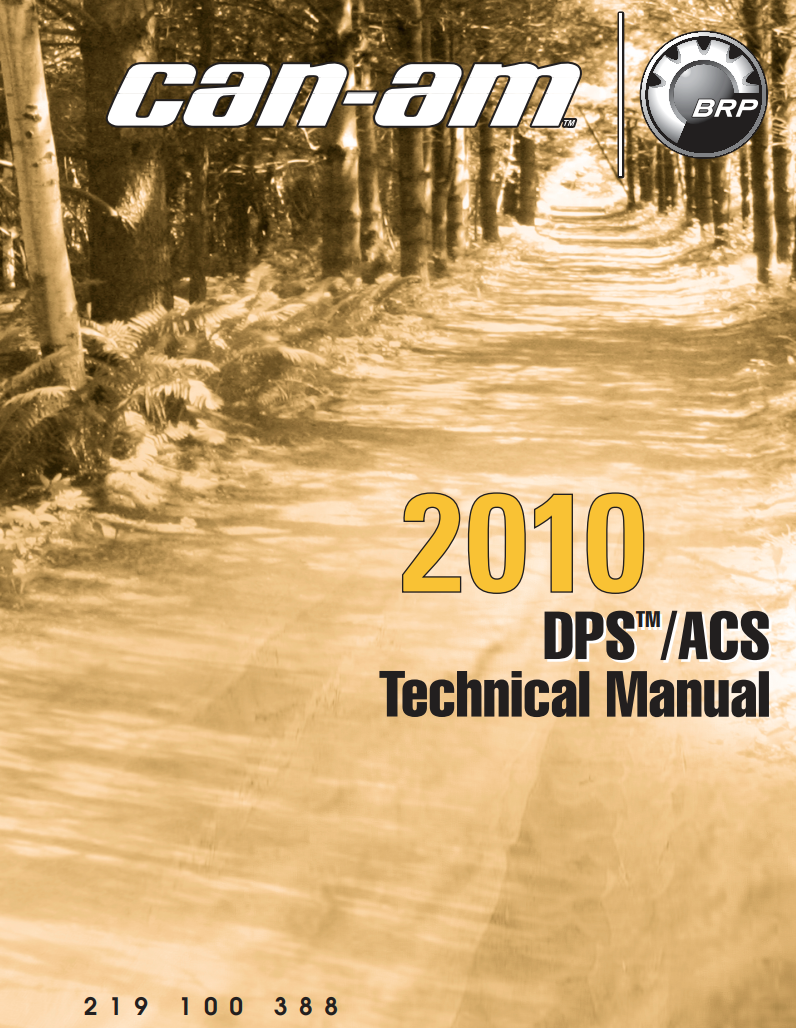 CAN-AM 2010 DPS/ACS ATV SERVICE TECHNICAL MANUAL