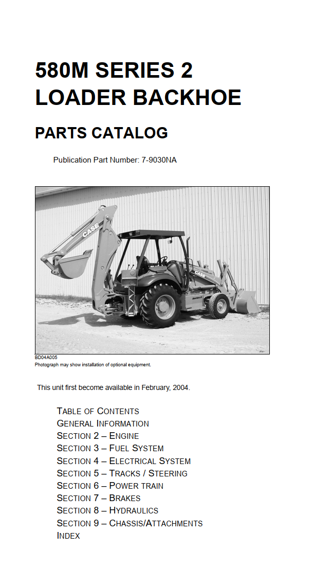 CASE 580 SUPER M, M+, 580M SERIES 2 LOADER BACKHOE 