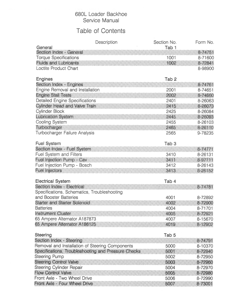 CASE 680L LOADER BACKHOE TRACTOR FACTORY WORKSHOP SERVICE REPAIR MANUAL