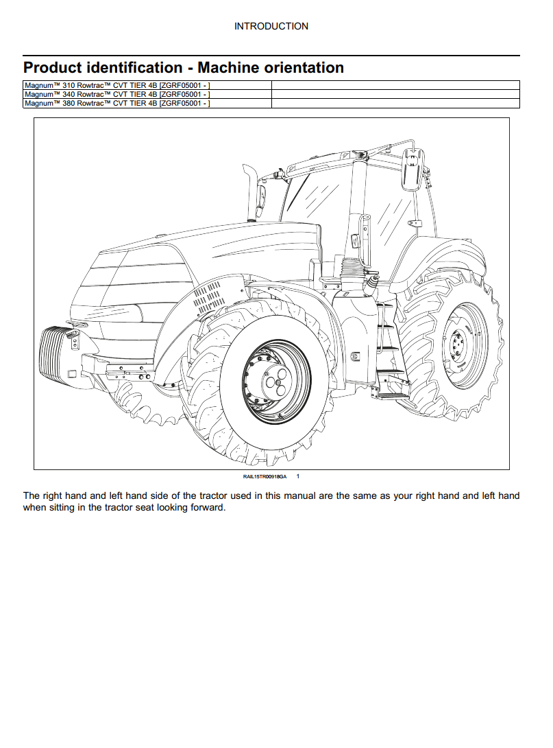 CASE IH MAGNUM 250 280 310 340 AND 310 340 ROWTRAC CVT PST TRACTOR