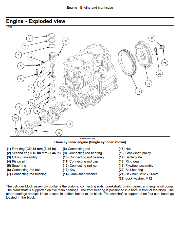 CNH LS SERIES L3AL L3BL TIER 3 DIESEL ENGINE