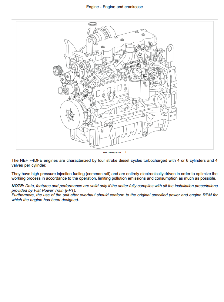 CNH NEF TIER 4B FINAL AND STAGE IV DIESEL ENGINE