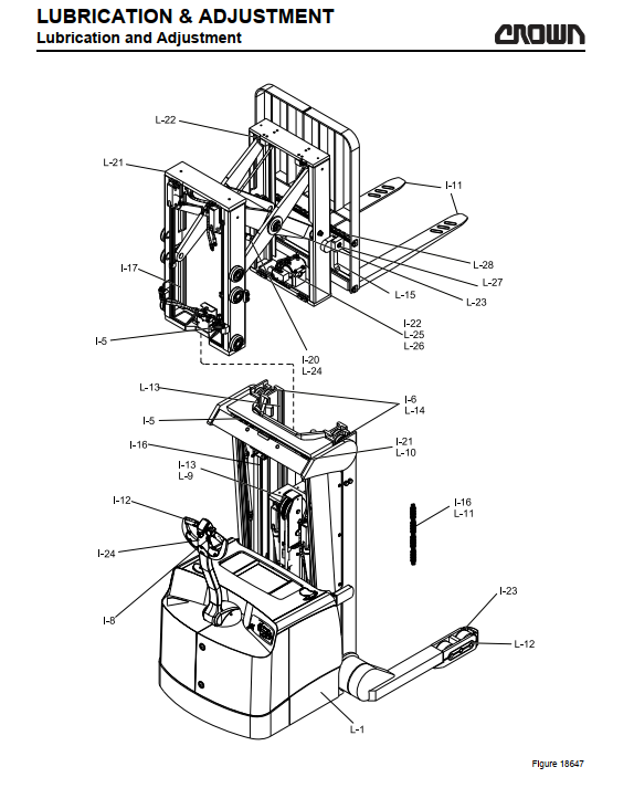 CROWN SH 5500 SHR 5500 SERIES AC WALKER REACH STACKER