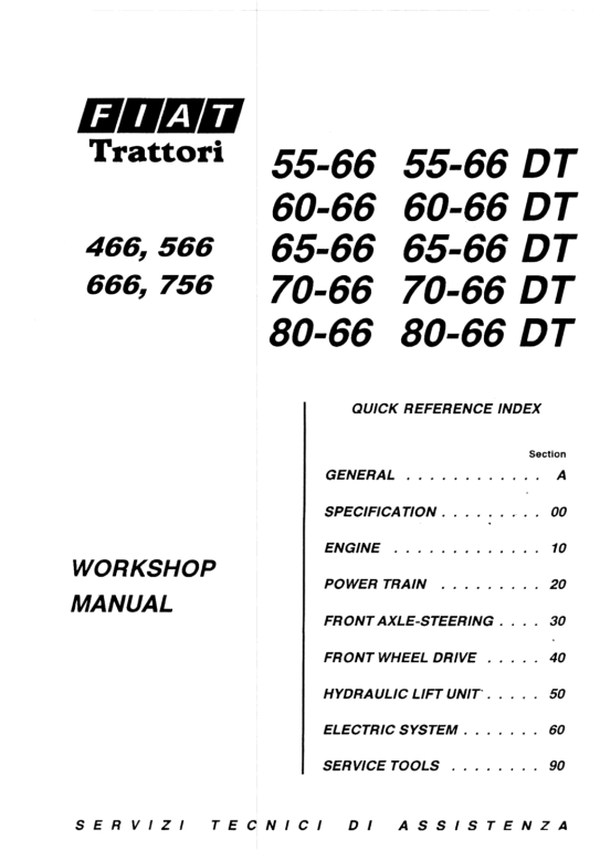 FIAT 55 60 70 80 90 100 DT TRACTOR