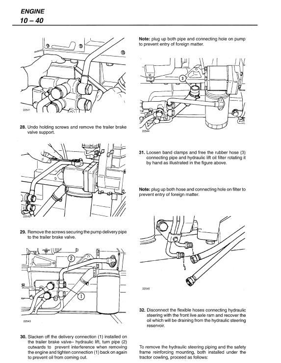 FIAT 86 SERIES 3 4 CYLINDER ENGINE TRACTOR