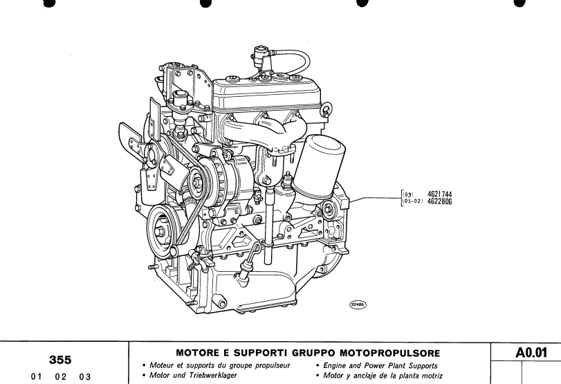 FIAT 350 355 355C CRAWLER TRACTOR PARTS CATALOG