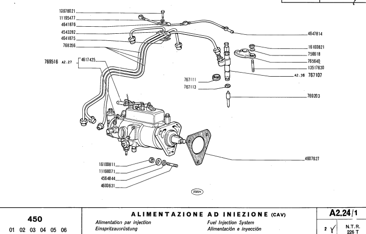 FIAT 450 450DT 455C SUPER TRACTOR PARTS CATALOG