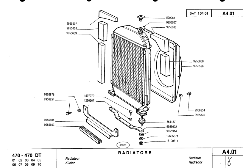 FIAT 470 470DT 474 474DT TRACTOR PARTS CATALOG