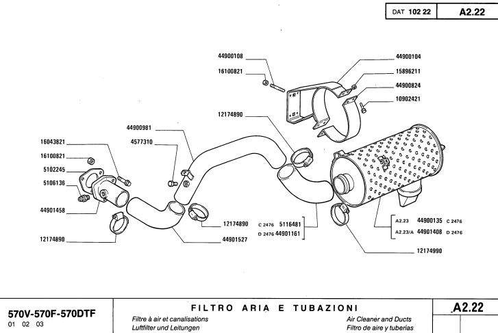 570bfs Exploded View FIAT 570-570DT 570V 570F 570DTF TRACTOR PARTS CATALOG MANUAL