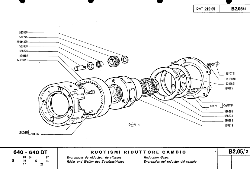 FIAT 615 640-640DT 650 650-650DT 655 TRACTOR PARTS CATALOG