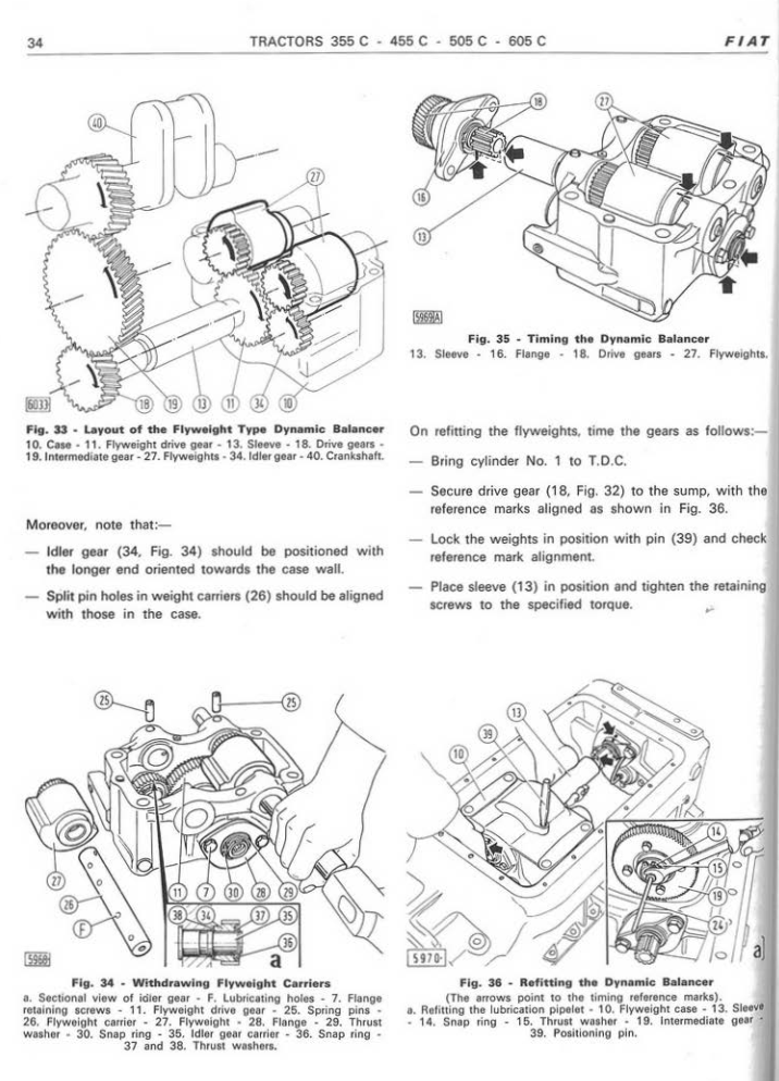 FIAT TRATTORI 355 455 505 605 805 C CRAWLER