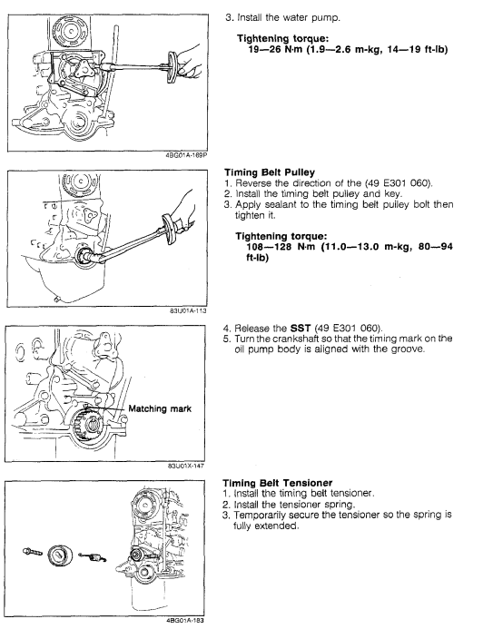 FORD LASER KJ 1994-1998 1.6L 1.8L B6 BP ENGINE