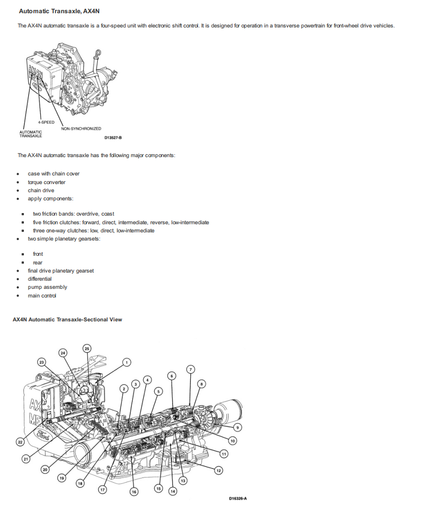 FORD TAURUS 3.0L V6 1995-1999