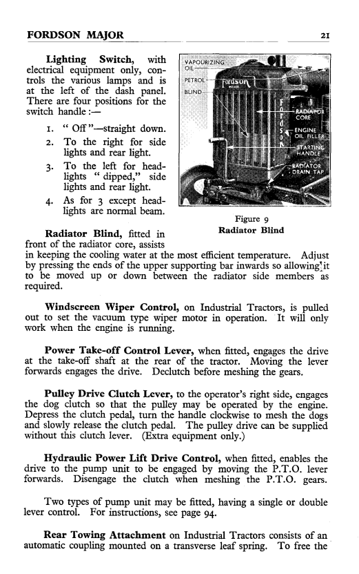 FORDSON MAJOR TRACTOR DIESEL ENGINE