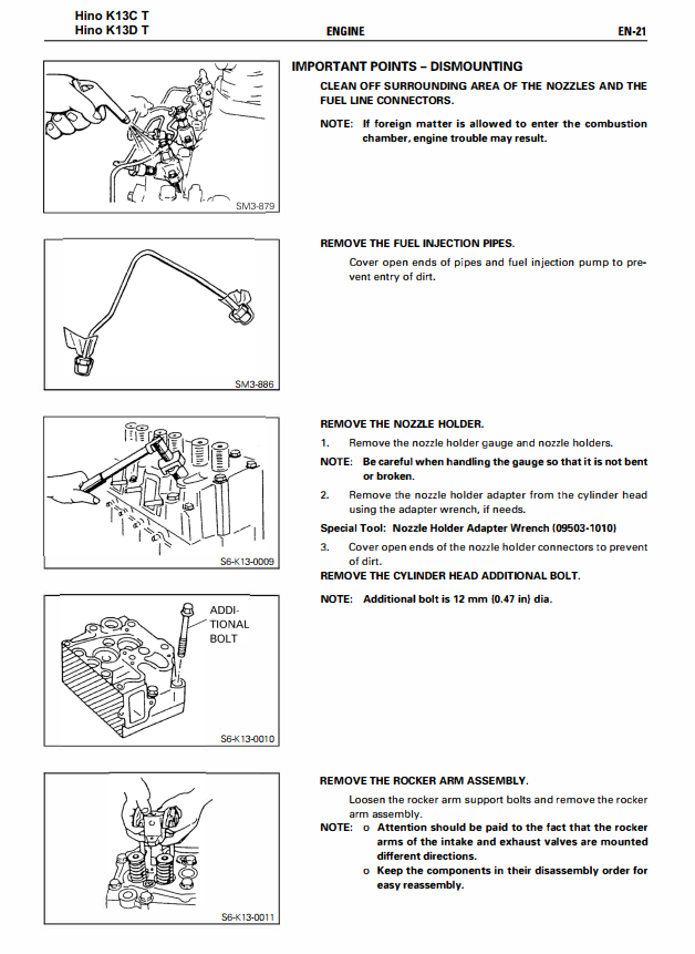 HINO K13C-T K13D-T DIESEL ENGINE