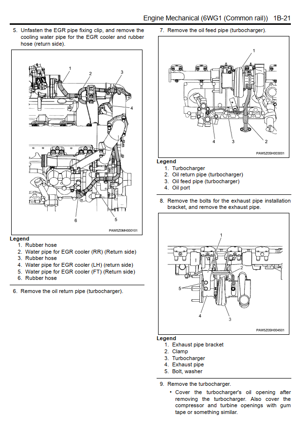 HITACHI 6BG1 6WG1 DIESEL ENGINE